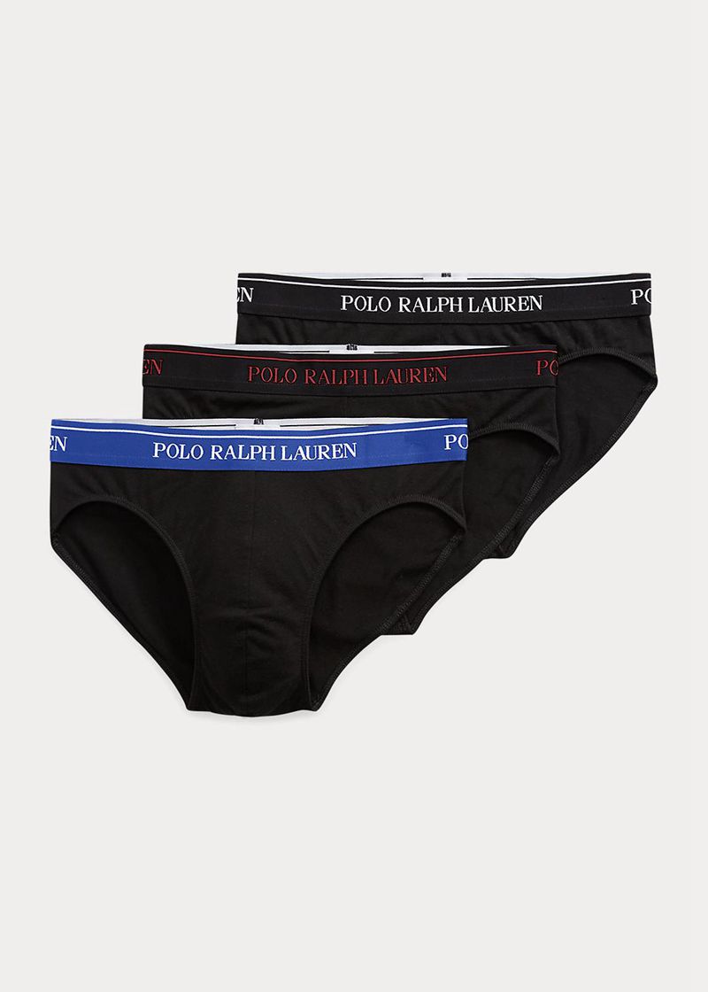 Majtki Polo Ralph Lauren Męska Czarne Low-Rise- 3-Pack 498352-QRZ